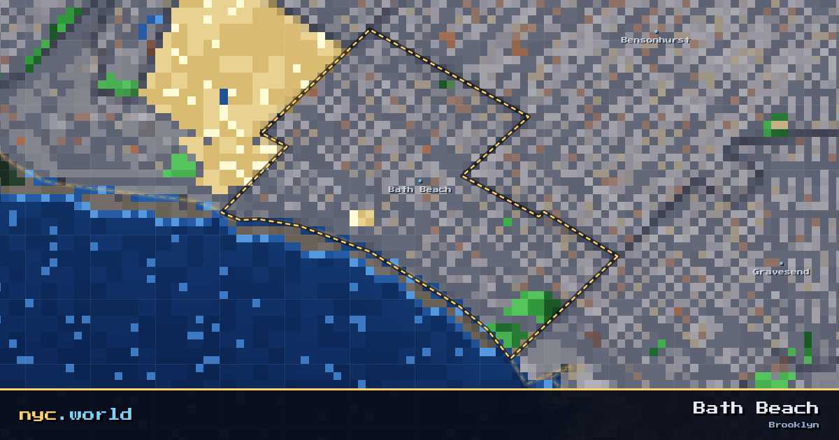 pixel-art map of Bath Beach, Brooklyn on nyc.world