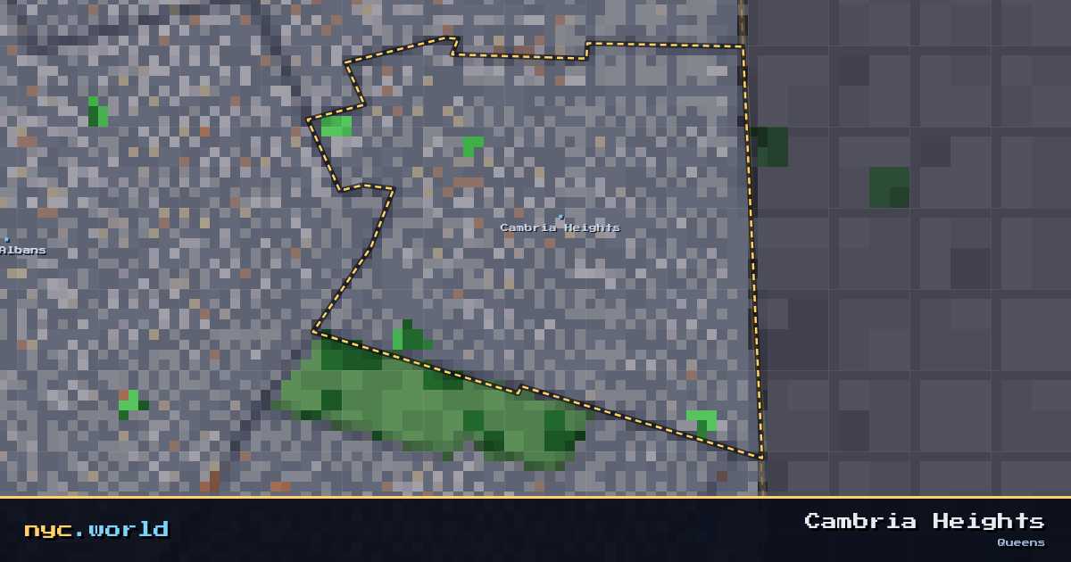 pixel-art map of Cambria Heights, Queens on nyc.world