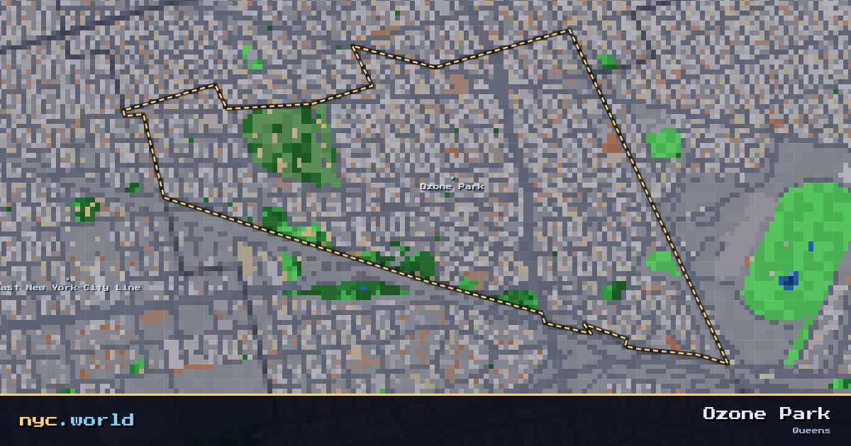 pixel-art map of Ozone Park, Queens on nyc.world