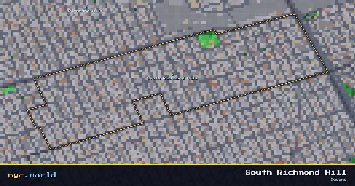 pixel-art map of South Richmond Hill, Queens on nyc.world